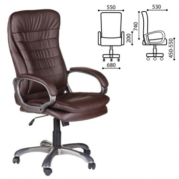 Кресло офисное BRABIX Omega EX-589 (коричневое) в Юном Ленинце - yunyj-leninec.mebel54.com | фото