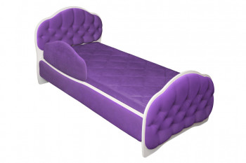 Кровать 160 Гармония 32 Фиолетовый (мягкий бортик) в Юном Ленинце - yunyj-leninec.mebel54.com | фото