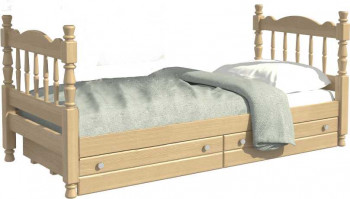Кровать одинарная Аленка из массива сосны 800*1890 Сосна в Юном Ленинце - yunyj-leninec.mebel54.com | фото