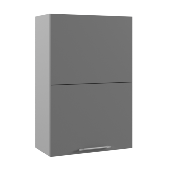 Ройс ВПГПМ 600 Шкаф верхний высокий Blum Aventos HF (Графит софт/корпус Серый) в Юном Ленинце - yunyj-leninec.mebel54.com | фото