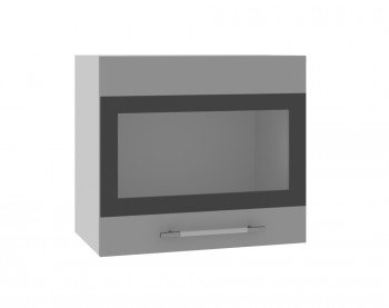 Ройс ВПГСФ 500 Шкаф верхний горизонтальный со стеклом с фотопечатью высокий (Графит софт/корпус Серый) в Юном Ленинце - yunyj-leninec.mebel54.com | фото